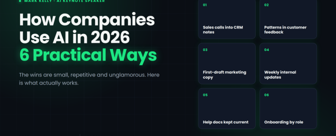Six practical ways companies use AI in 2026, from sales call notes to onboarding