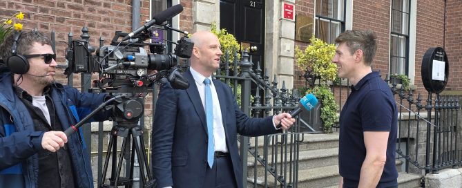 Mark Kelly AI Expert being interviewed for the RTE News