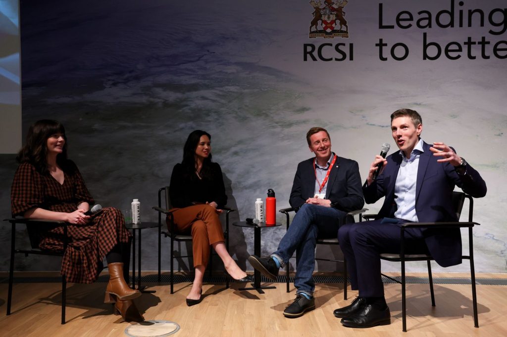Mark Kelly moderating an AI in healthcare panel at the RCSI National Healthcare Outcomes Conference